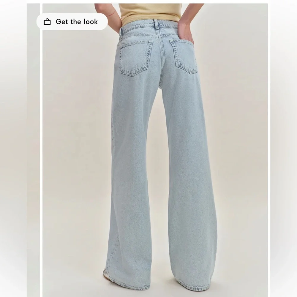 REFORMATION Cary Low Rise Slouchy Wide Leg Short Jeans - Cloquet - Picture 2 of 9